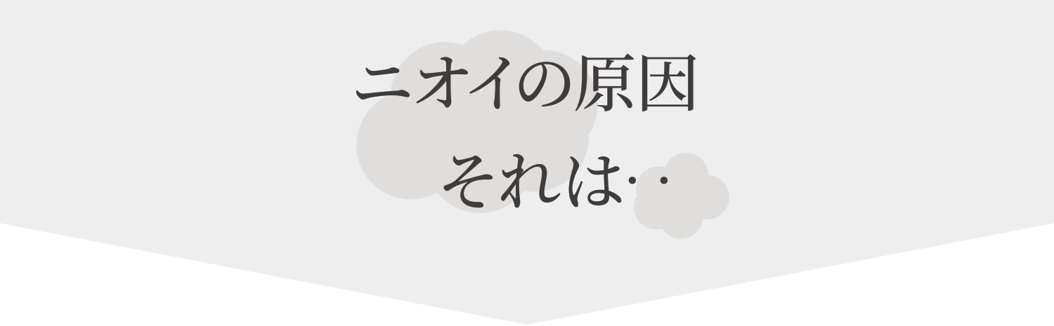 ニオイの原因、それは‥